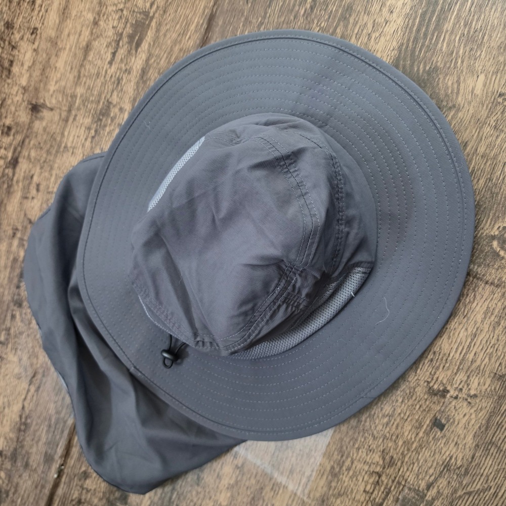 UNBRANDED Sun Hat Mens One Size Gray UV Protection Neck Flap Fishing Hiking